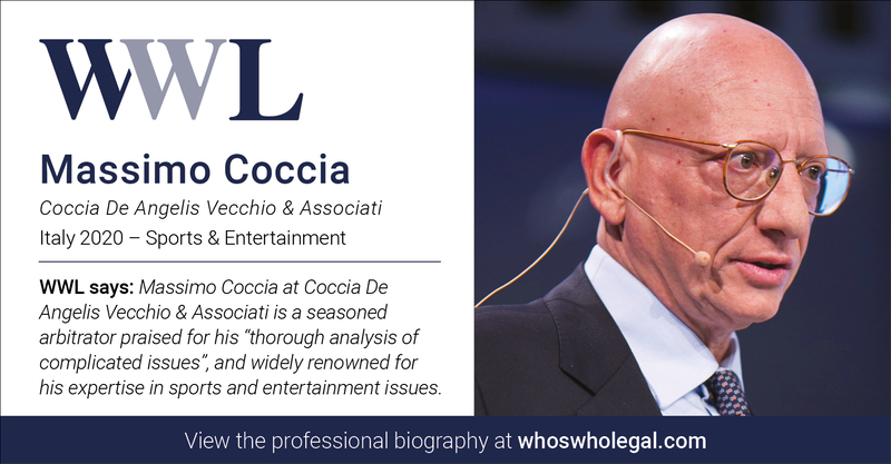 Professor Massimo Coccia in Who's Who Legal 2020 directory