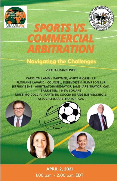 El profesor Massimo Coccia participará en el evento web "Sports vs. Commercial Arbitration: Navigating the Challenges"