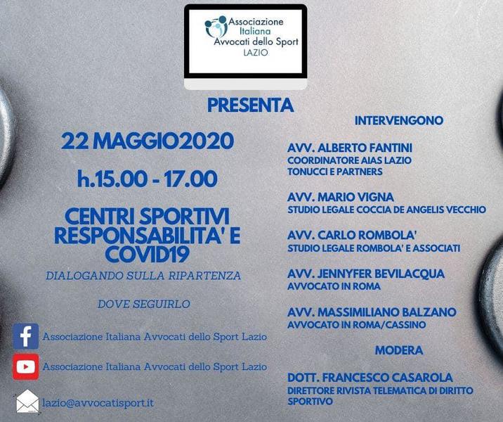 Centri sportivi, responsabilità, covid 19